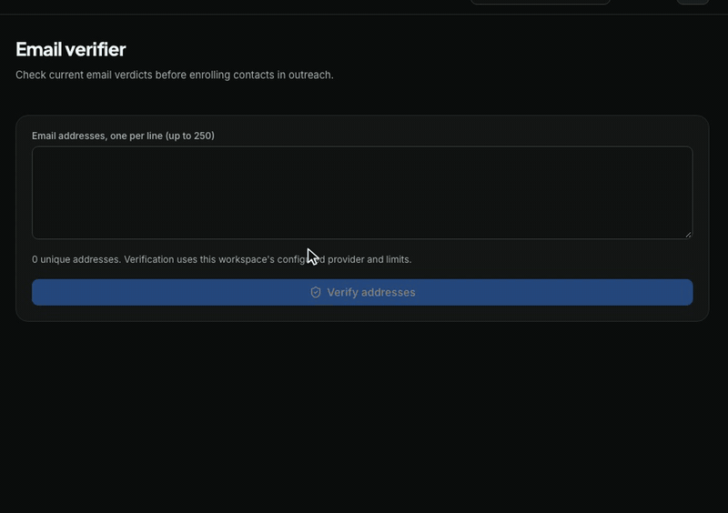 Each address gets a verdict from the receiving mail server.